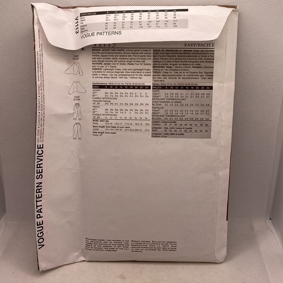 Vogue American Designer Lynn Mizono #V113 Uncut Sewing Pattern Sizes 8-14 - Picture 5 of 12